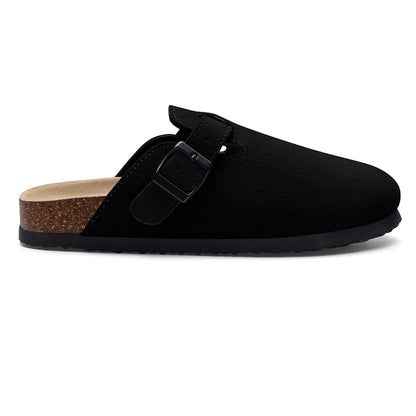 Smile Pop Suede Clogs Slippers Men Clogs Slippers Cork Footbed Beach Slippers Outdoor Nonslip Fashion Mules with Arch Support